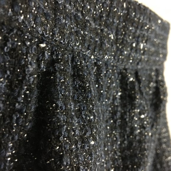 LOFT Skirt 6 Wool Blend Black Tweed Lined Pockets Career Casual Short Length - Picture 5 of 16